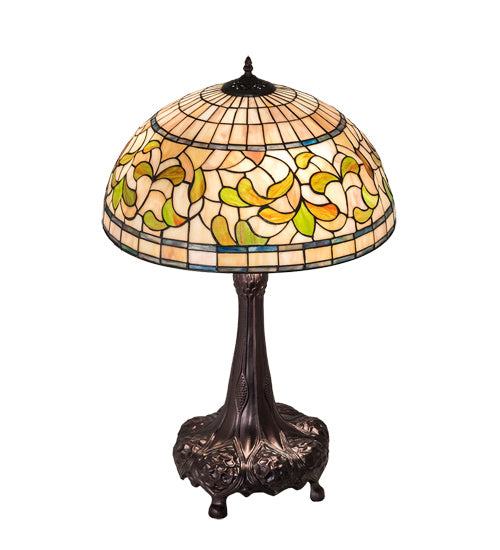 Meyda Tiffany 230449 Three Light Table Lamp, Mahogany Bronze