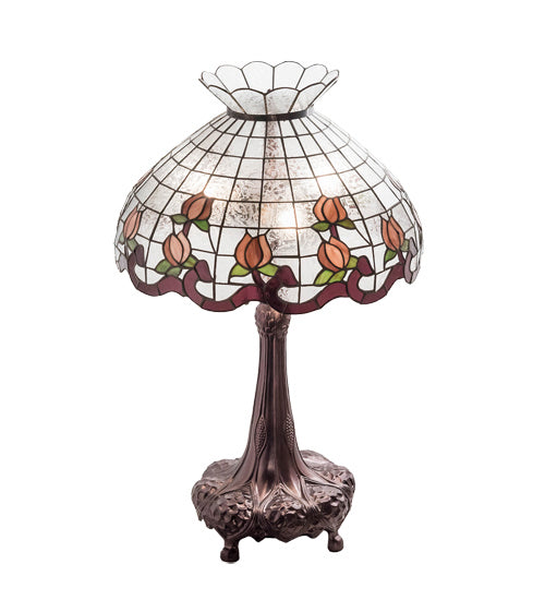 Meyda Tiffany 230639 Three Light Table Lamp, Mahogany Bronze