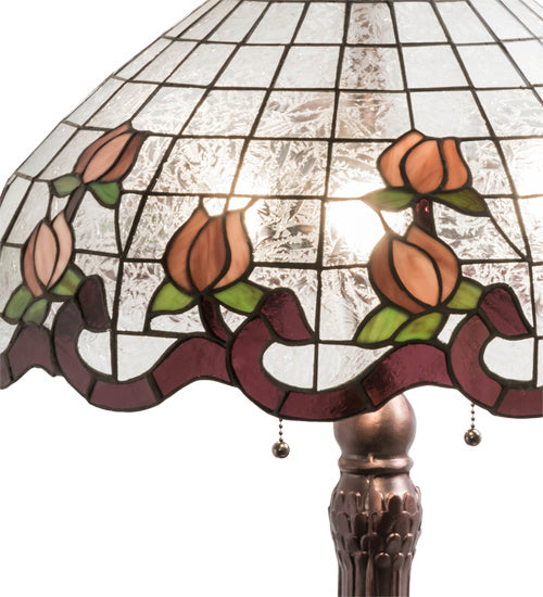 Meyda Tiffany 230639 Three Light Table Lamp, Mahogany Bronze