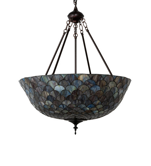 Meyda Tiffany 230828 Three Light Pendant, Mahogany Bronze