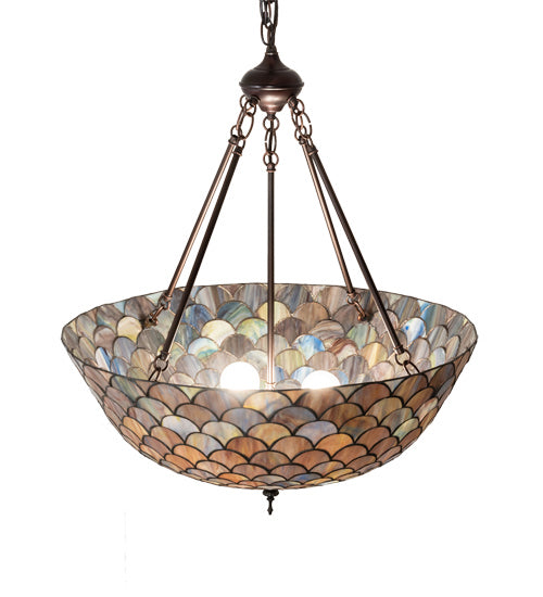 Meyda Tiffany 230828 Three Light Pendant, Mahogany Bronze