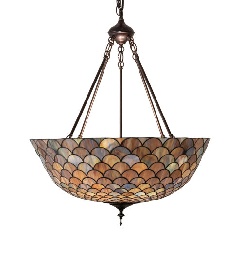 Meyda Tiffany 230828 Three Light Pendant, Mahogany Bronze