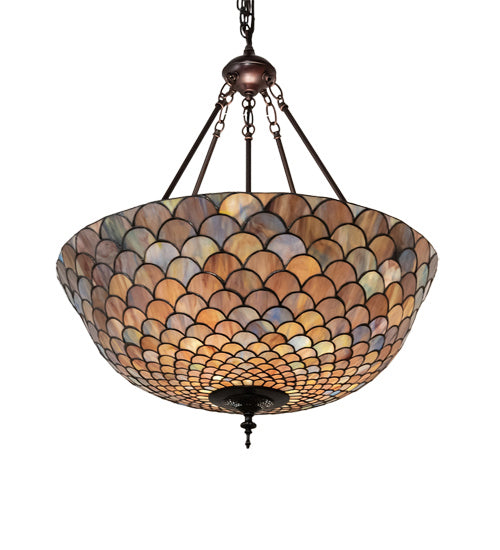 Meyda Tiffany 230828 Three Light Pendant, Mahogany Bronze