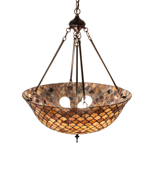 Meyda Tiffany 230951 Three Light Pendant, Mahogany Bronze