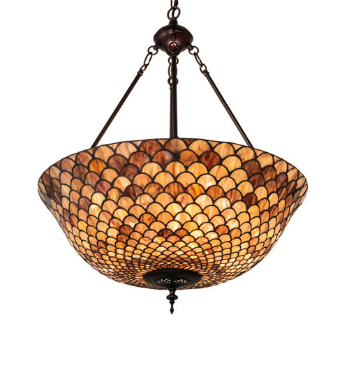 Meyda Tiffany 230951 Three Light Pendant, Mahogany Bronze