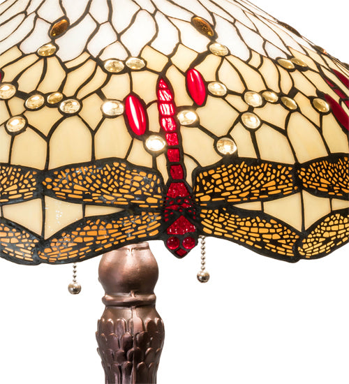 Meyda Tiffany 31664 Three Light Table Lamp, Mahogany Bronze