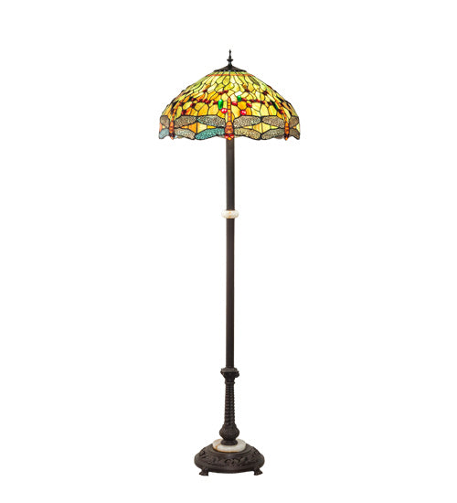Meyda Tiffany 37702 Three Light Floor Lamp, Mahogany Bronze