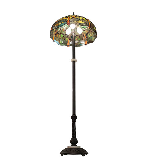 Meyda Tiffany 37702 Three Light Floor Lamp, Mahogany Bronze