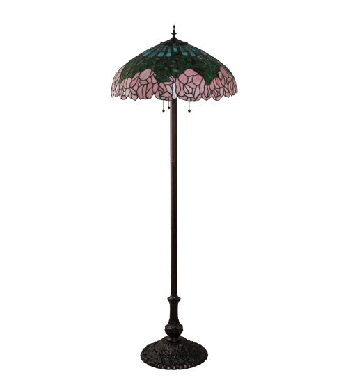 Meyda Tiffany 37706 Three Light Floor Lamp, Mahogany Bronze