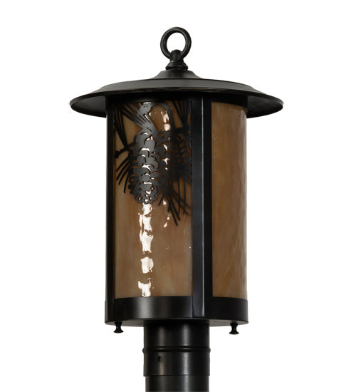 Meyda Tiffany 90592 One Light Post Mount, Craftsman Brown