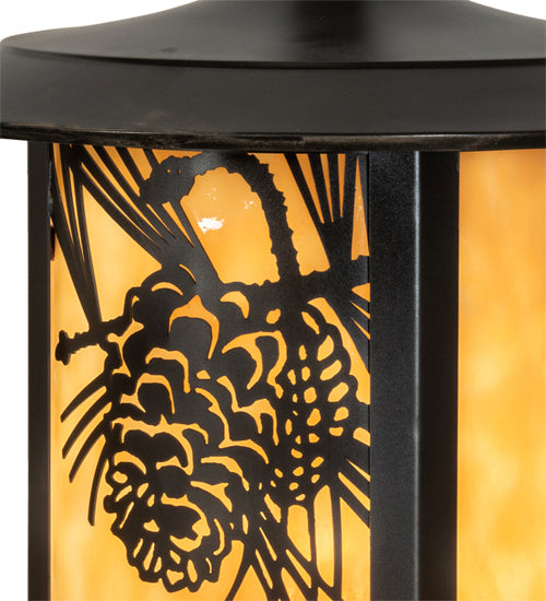 Meyda Tiffany 90592 One Light Post Mount, Craftsman Brown