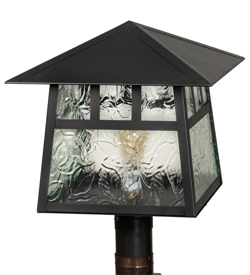 Meyda Tiffany 92776 One Light Post Mount, Craftsman Brown
