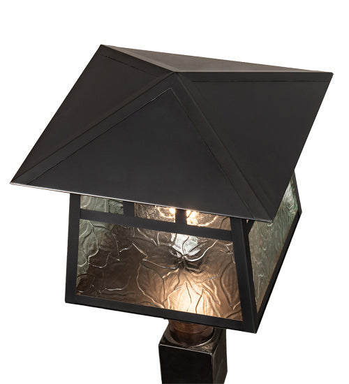 Meyda Tiffany 92776 One Light Post Mount, Craftsman Brown