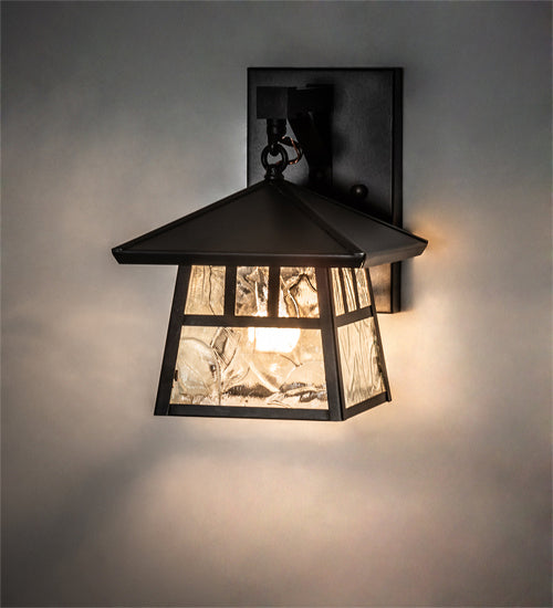 Meyda Tiffany 92935 One Light Wall Sconce, Craftsman Brown