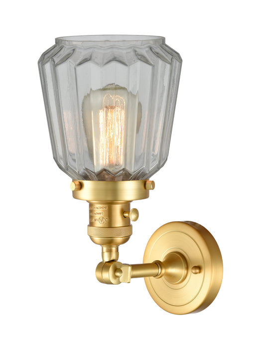 Innovations 203SW-SG-G142 One Light Wall Sconce, Satin Gold