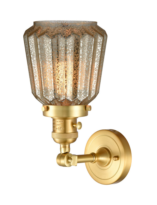 Innovations 203SW-SG-G146 One Light Wall Sconce, Satin Gold