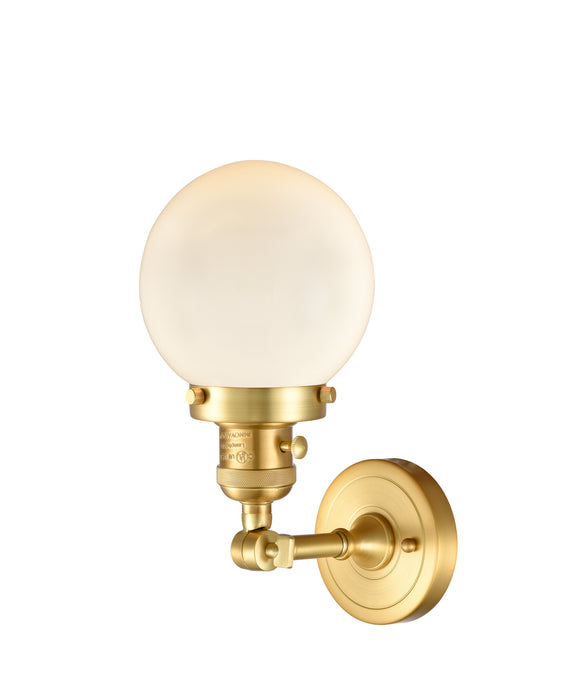 Innovations 203SW-SG-G201-6 One Light Wall Sconce, Satin Gold