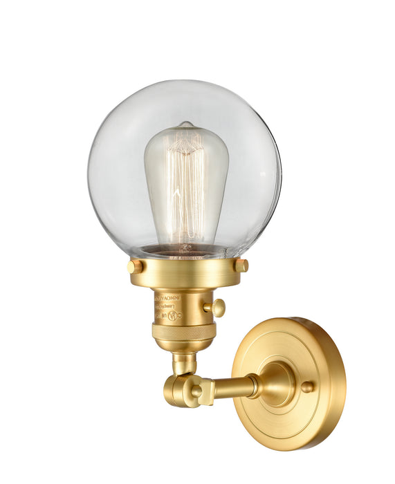 Innovations 203SW-SG-G202-6 One Light Wall Sconce, Satin Gold