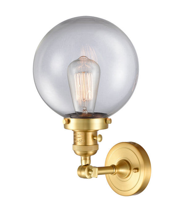 Innovations 203SW-SG-G202-8 One Light Wall Sconce, Satin Gold