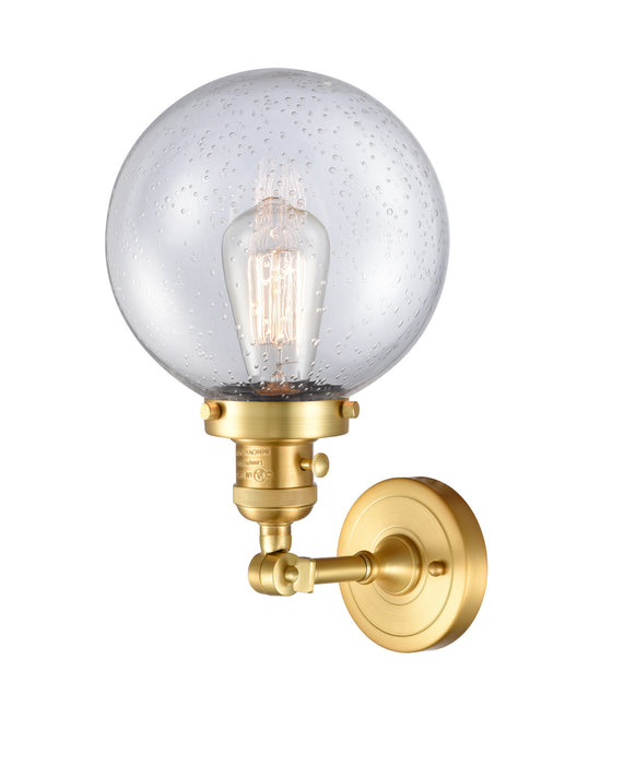 Innovations 203SW-SG-G204-8 One Light Wall Sconce, Satin Gold