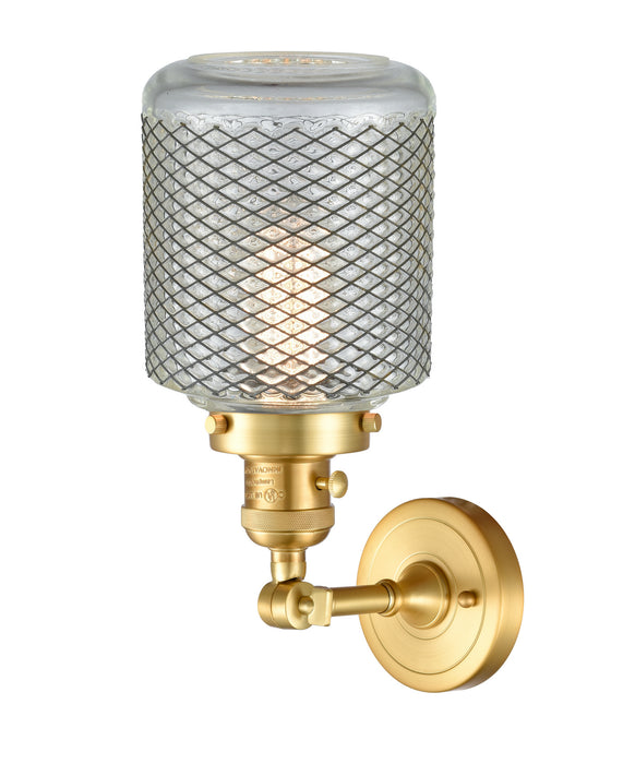 Innovations 203SW-SG-G262 One Light Wall Sconce, Satin Gold