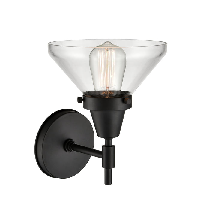 Innovations 447-1W-BK-CL-LED LED Wall Sconce, Matte Black