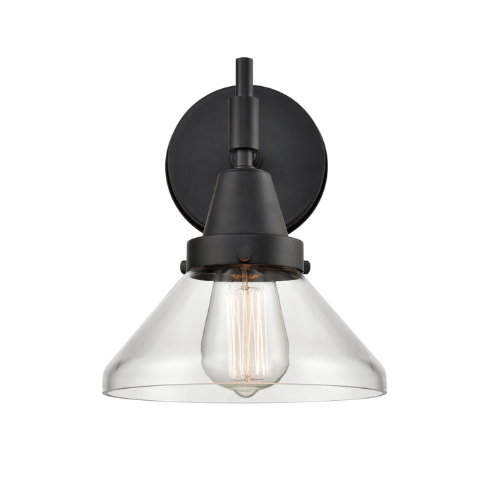 Innovations 447-1W-BK-CL-LED LED Wall Sconce, Matte Black
