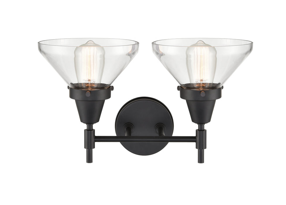 Innovations 447-2W-BK-CL-LED LED Bath Vanity, Matte Black