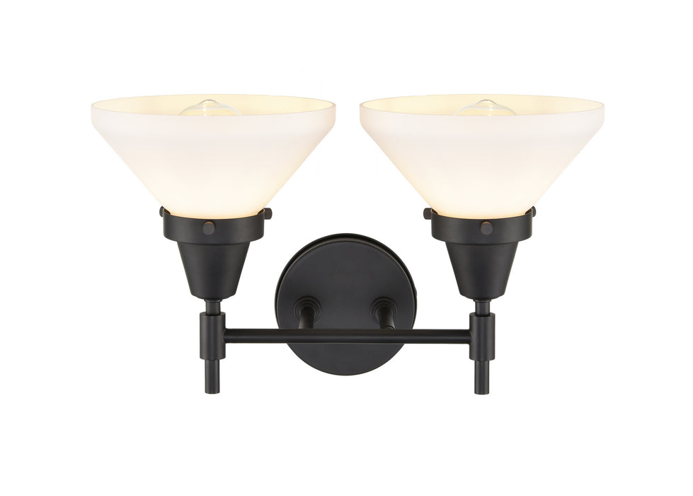 Innovations 447-2W-BK-W-LED LED Bath Vanity, Matte Black
