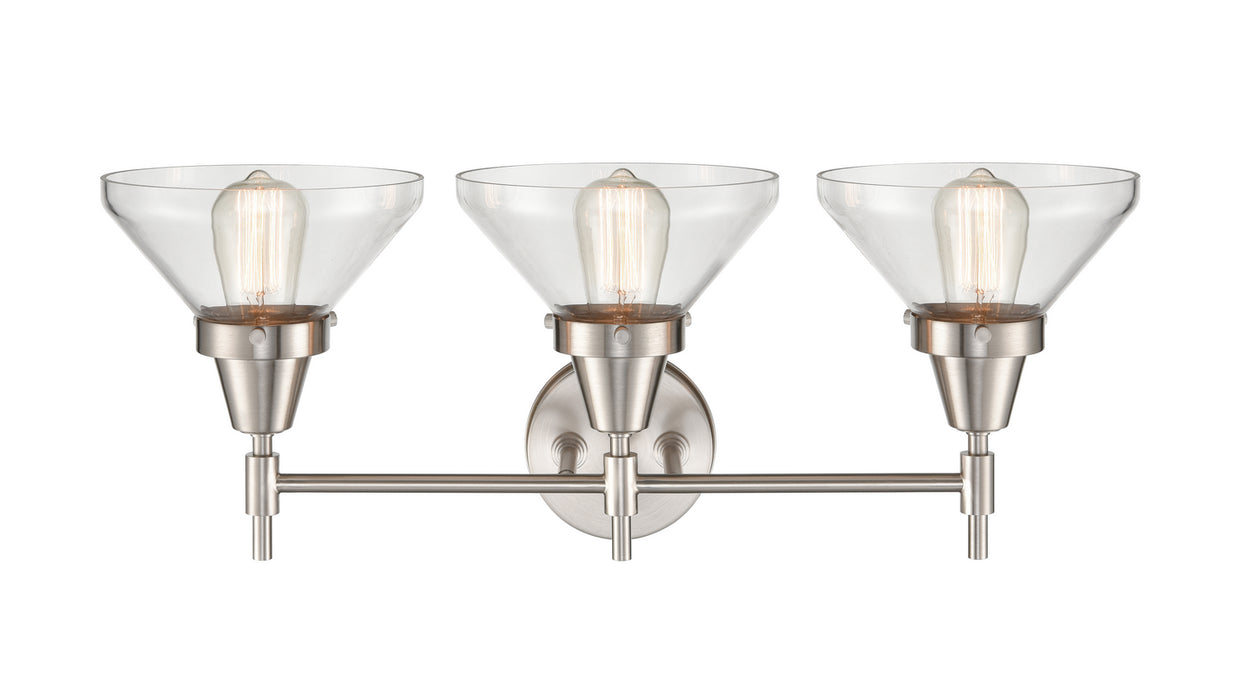 Innovations 447-3W-SN-CL-LED LED Bath Vanity, Satin Nickel