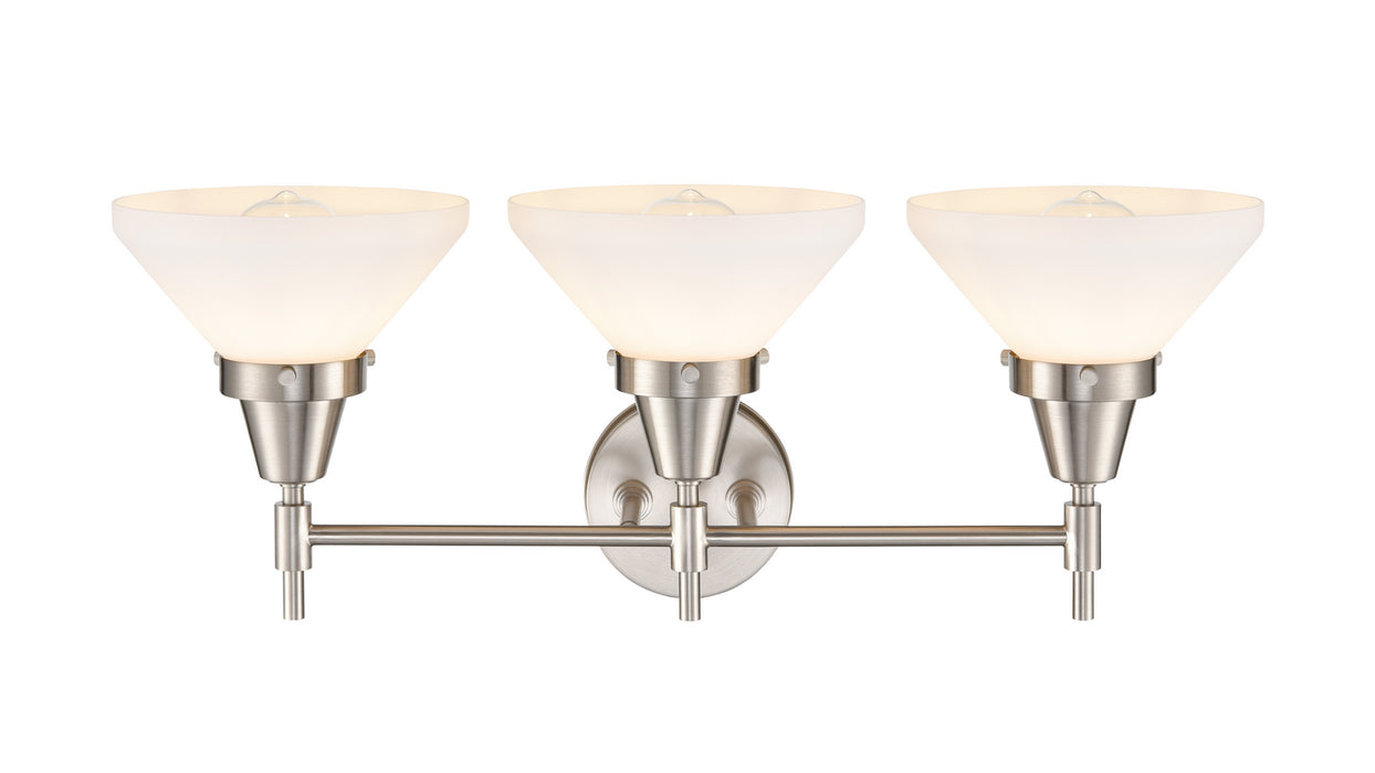 Innovations 447-3W-SN-W-LED LED Bath Vanity, Satin Nickel
