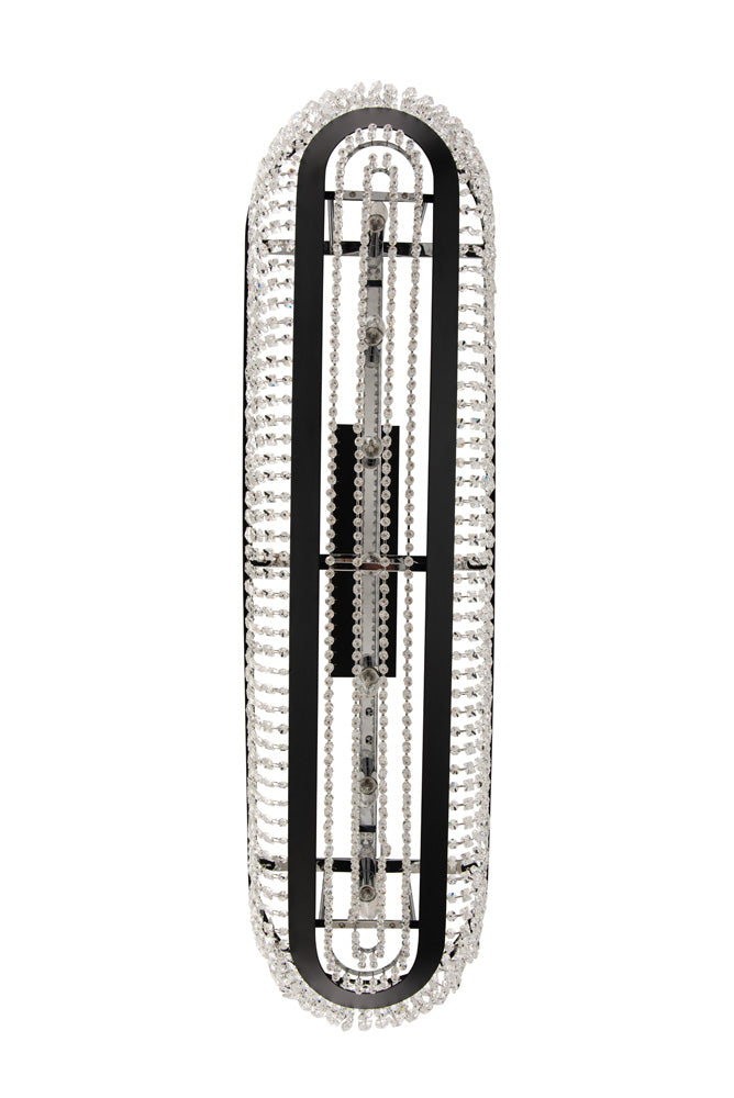 Allegri 037361-052-FR001 Seven Light Island Pendant, Matte Black W Polished Chrome