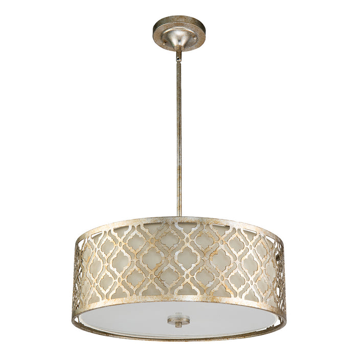 Lucas + McKearn GN/ARABELLA/P/L-S Three Light Island Pendant/Semi Flush, Antique Silver