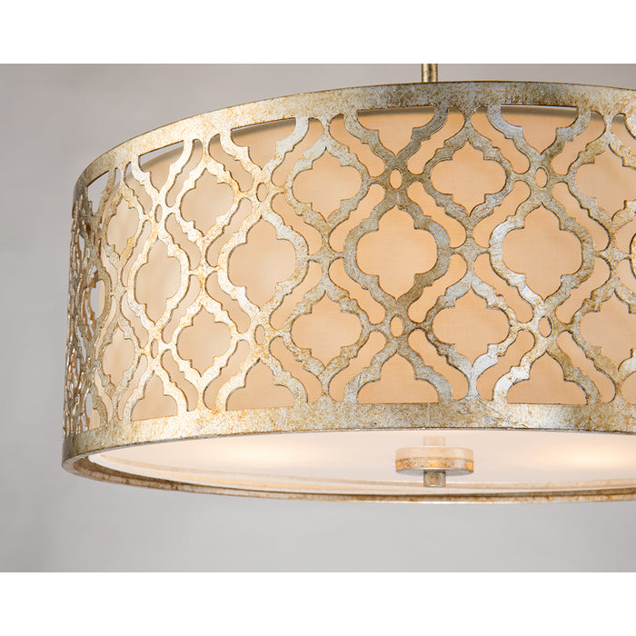 Lucas + McKearn GN/ARABELLA/P/L-S Three Light Island Pendant/Semi Flush, Antique Silver