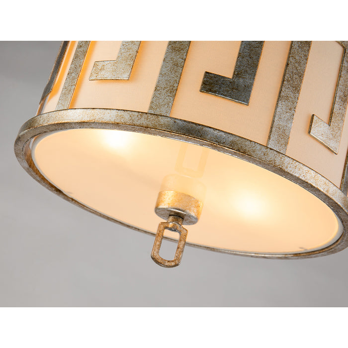 Lucas + McKearn GN/Lemuria/F-S Two Light Flush Mount, Antique Silver