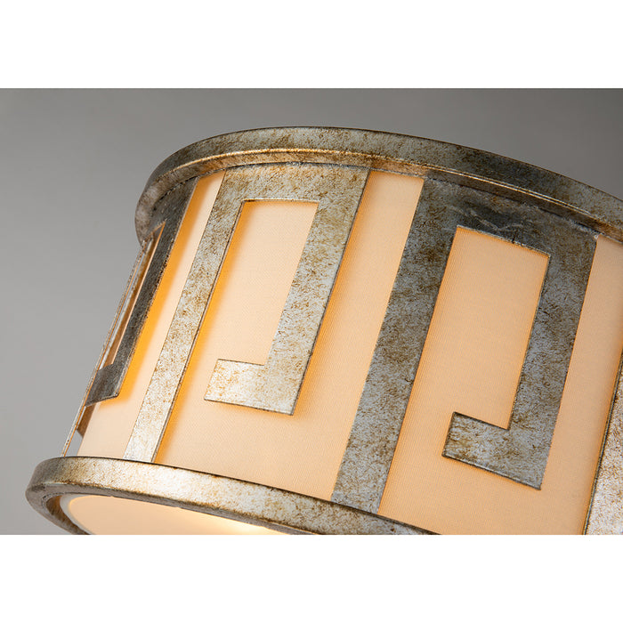 Lucas + McKearn GN/Lemuria/F-S Two Light Flush Mount, Antique Silver