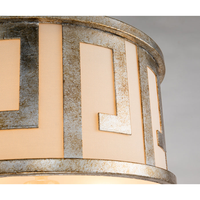 Lucas + McKearn GN/Lemuria/F-S Two Light Flush Mount, Antique Silver