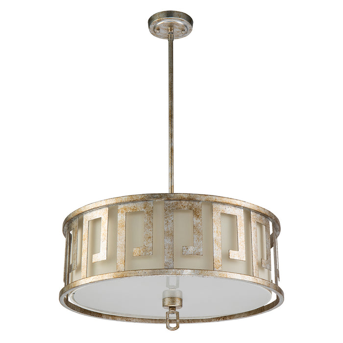 Lucas + McKearn GN/Lemuria/P/L-S Three Light Island Pendant/Semi Flush, Antique Silver