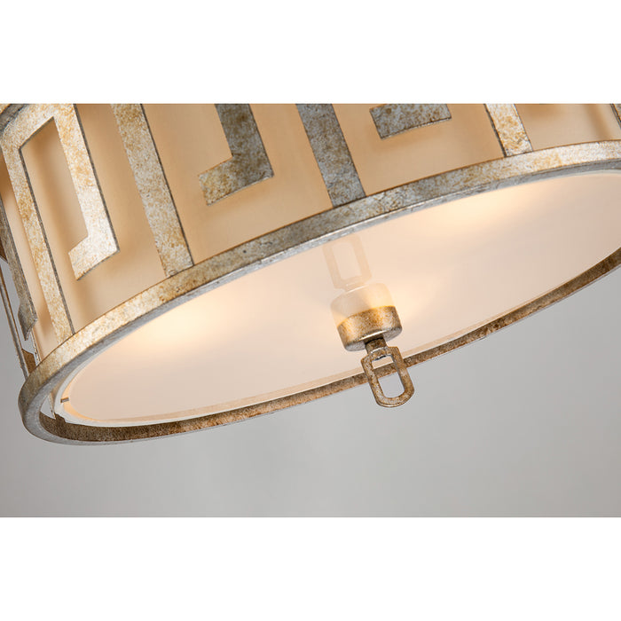 Lucas + McKearn GN/Lemuria/P/L-S Three Light Island Pendant/Semi Flush, Antique Silver