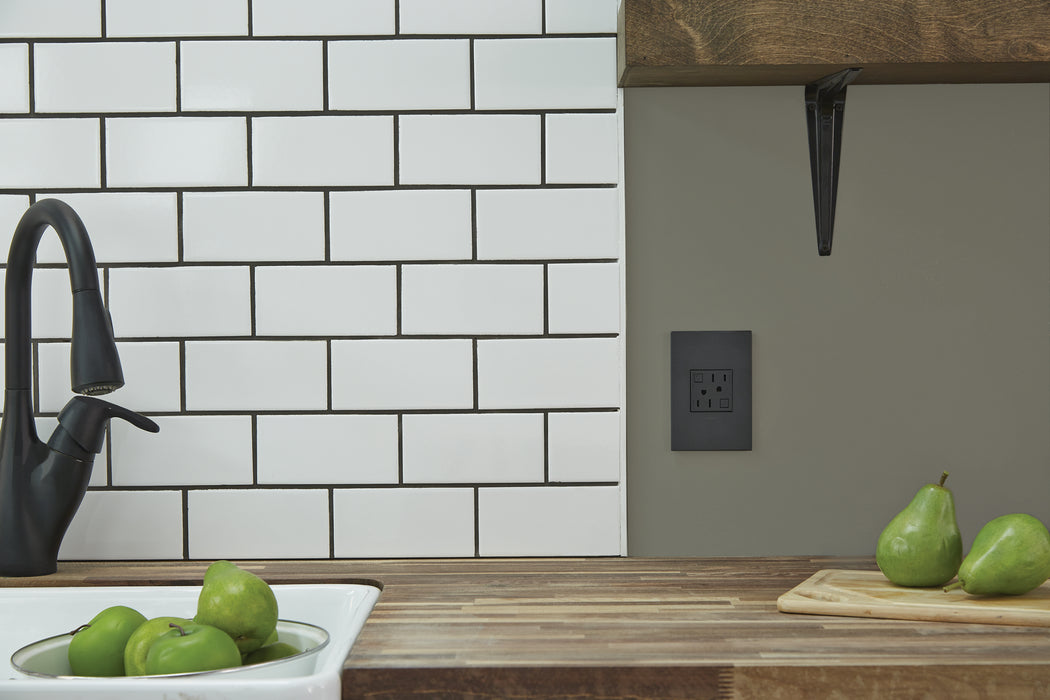 Legrand AGFTR2152G4 Duplex Self-Test GFCI Receptacles, Graphite
