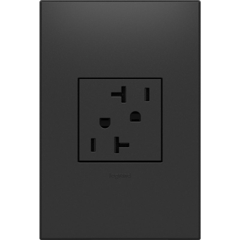 Legrand ARTR202G4 Tamper-Resistant Outlet, Graphite