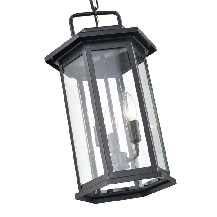 Millennium 2687-PBK Three Light Outdoor Hanging Lantern, Powder Coated Black