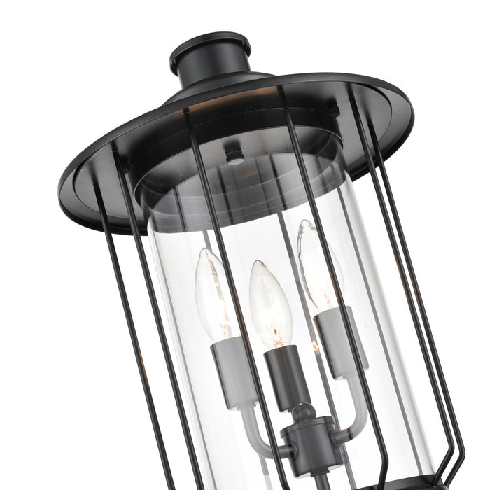 Millennium 2699-PBK Three Light Outdoor Post Lantern, Powder Coated Black