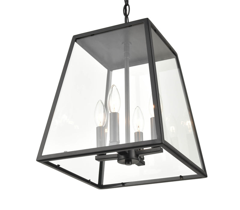 Millennium 8014-PBK Four Light Outdoor Lantern, Powder Coated Black