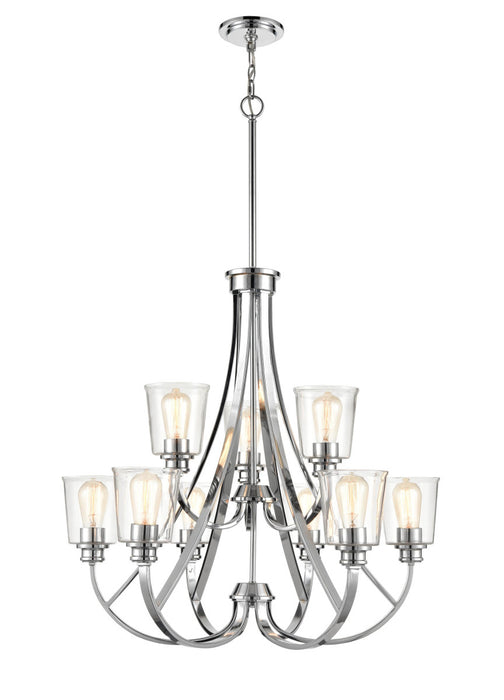 Millennium 3629-CH Nine Light Chandelier, Chrome