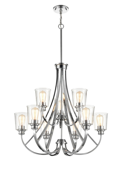 Millennium 3629-CH Nine Light Chandelier, Chrome