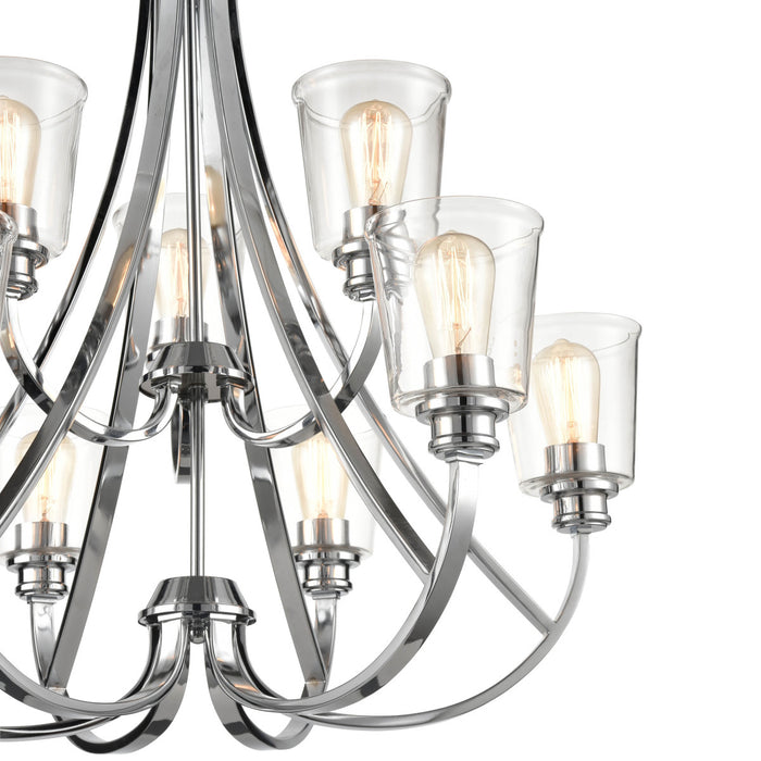 Millennium 3629-CH Nine Light Chandelier, Chrome