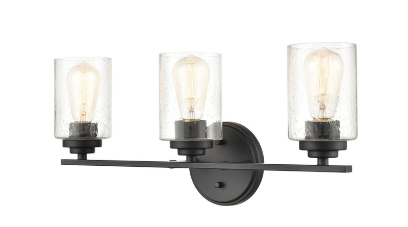 Millennium 3683-MB Three Light Vanity, Matte Black