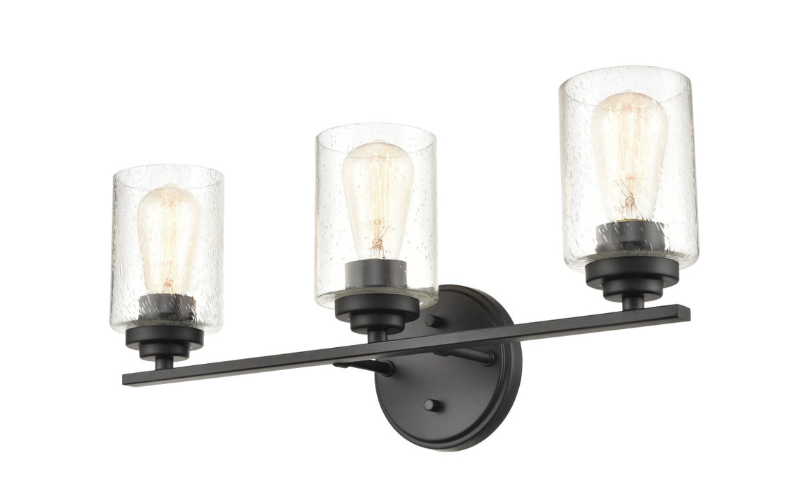 Millennium 3683-MB Three Light Vanity, Matte Black