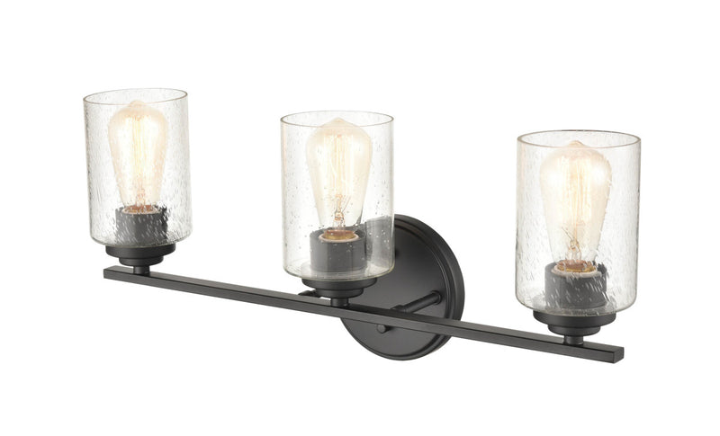 Millennium 3683-MB Three Light Vanity, Matte Black